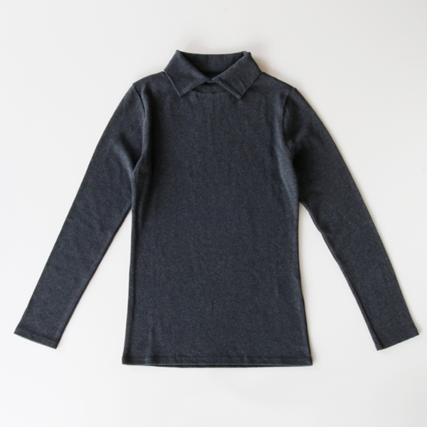 襟付 カットソ- チャコ-ルグレ-・画像