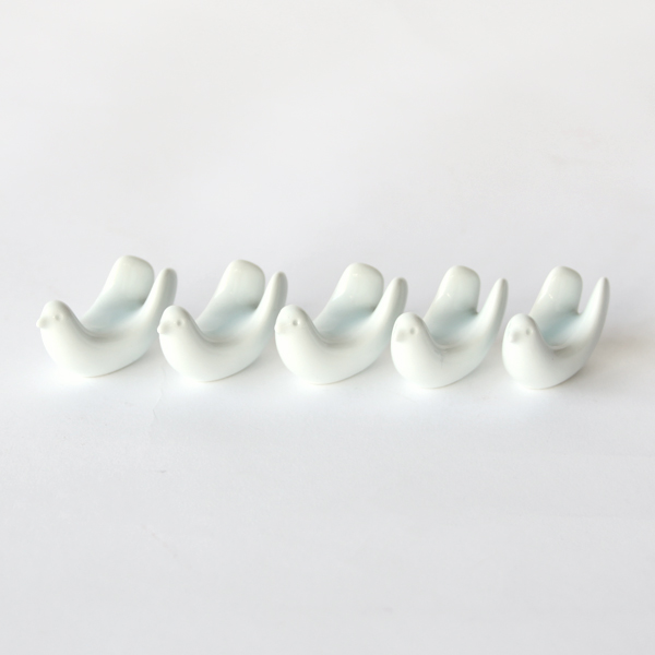 とり型はし置き5個セット・画像