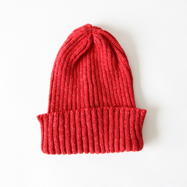 コットン×リネンキャップ RED・画像