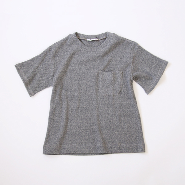 grey size: free ワッフル ハ-フスリ-ブカットソ-・画像