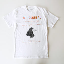 MTシャツ THE RAVEN FRENCH EDITION「大鴉」-WHITE・画像