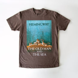 STシャツ THE OLD MAN AND THE SEA「老人と海」-BROWN・画像