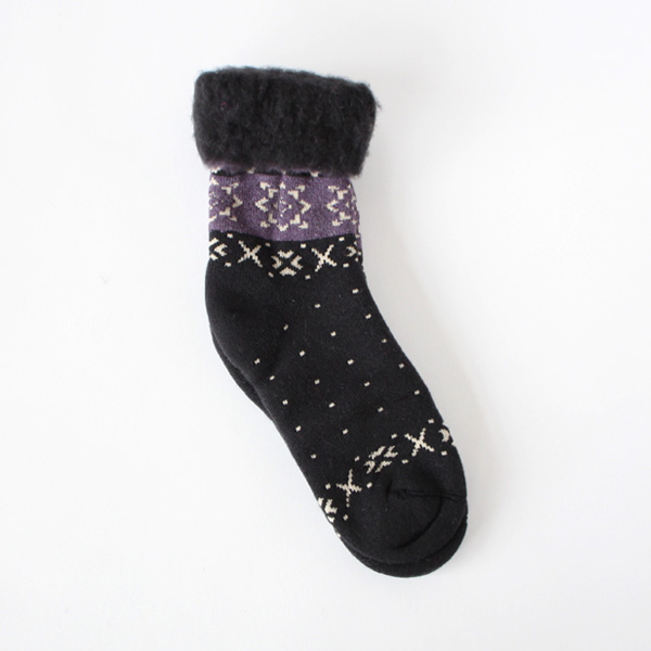 ブラックアンゴラモコモコソックス（ヘイニ）・画像