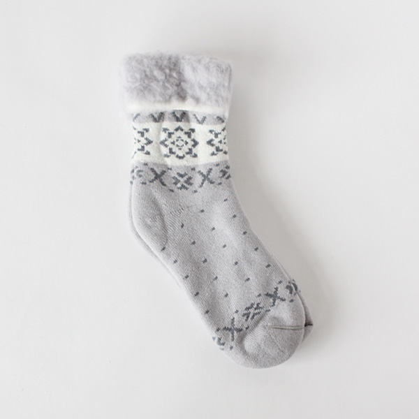 グレ-アンゴラモコモコソックス（ヘイニ）・画像