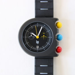 マッハ2000デザインウォッチ クロノグラフ ブラック・画像