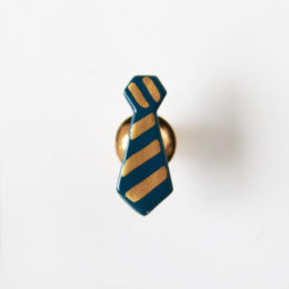 青/金うるしピンズ ネクタイ ストライプ・画像