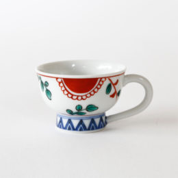 把手付盃 赤絵・画像