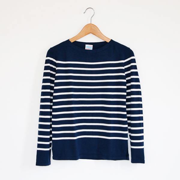 size: SSERGE ボ-ダ- バスクニット Marine x Latte・画像