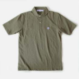 mens M 相当ポロシャツ ラウンドカラ- Olive・画像