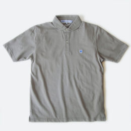 mens M 相当ポロシャツ ラウンドカラ- Grey・画像