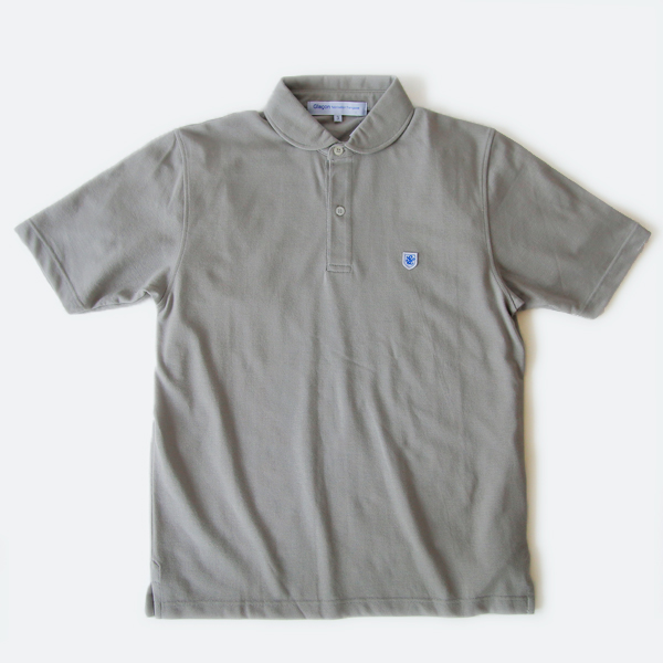 mens L 相当ポロシャツ ラウンドカラ- Grey・画像