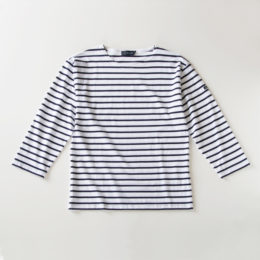 size 4ボ-ダ-カットソ- BEG MIEL white/navy・画像