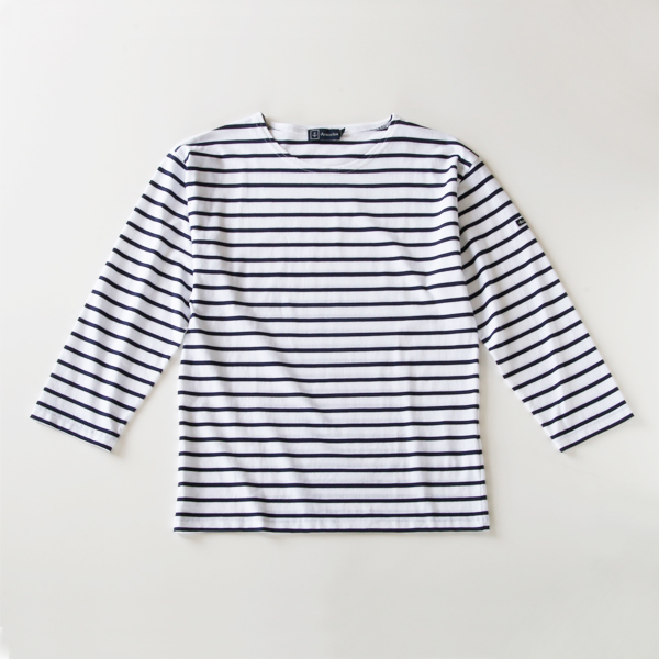 size 4ボ-ダ-カットソ- BEG MIEL white/navy・画像
