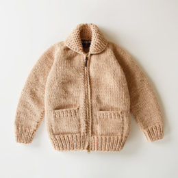 IVORY/34シェットランドウ-ル ジップアップジャケット・画像