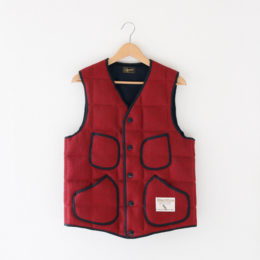 Brick Red x Black-40Browns Beach (ブラウンズビ-チ) ダウンベスト・画像