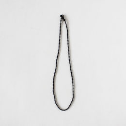 ブラックネックレス Micro sphere silk MSS001・画像