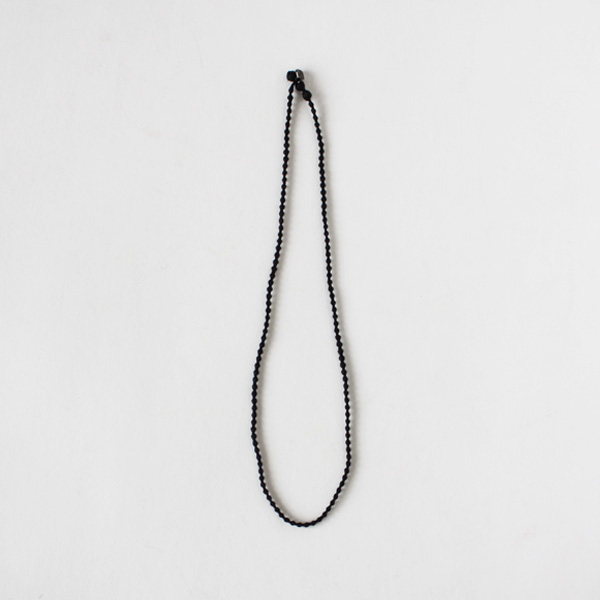 ブラックネックレス Micro sphere silk MSS001・画像