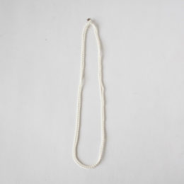 ホワイトネックレス Micro sphere silk MSS002・画像