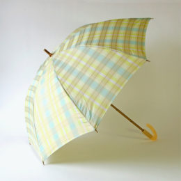 チェックジャカ-ド晴雨兼用パラソル／グリ-ン・画像