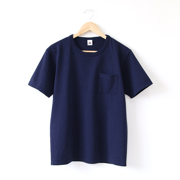 Mポケット付Tシャツ NAVY・画像