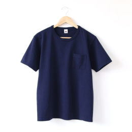 Lポケット付Tシャツ NAVY・画像