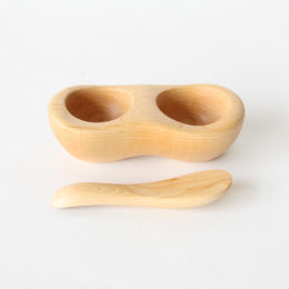 手のひら皿と食べさせスプ-ンのセット・画像