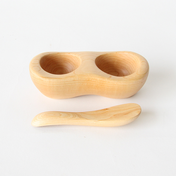 手のひら皿と食べさせスプ-ンのセット・画像