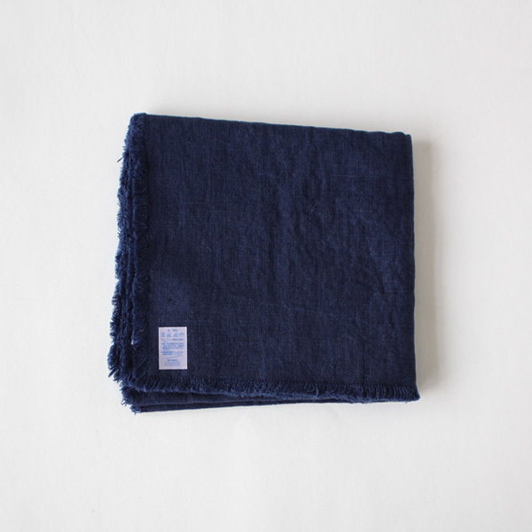 Navyリネンテ-ブルランナ- Vintage collection with fringe・画像