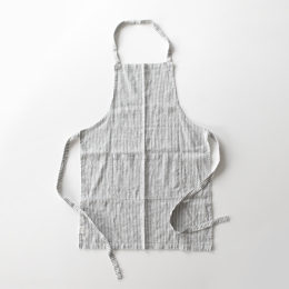 リネンエプロン Regular apron Stripe Blackthin・画像