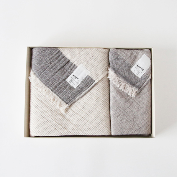 杢糸バス・フェイスタオルセット・画像