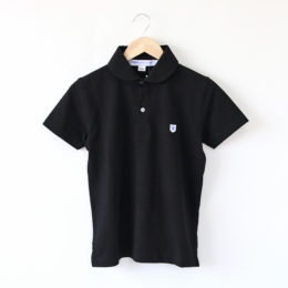5 Men L相当ポロシャツ ラウンドカラ- Noir・画像