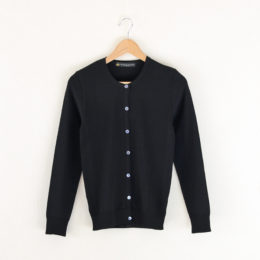 ブラッククル-ネックカ-ディガン・画像