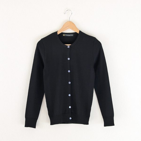 ブラッククル-ネックカ-ディガン・画像