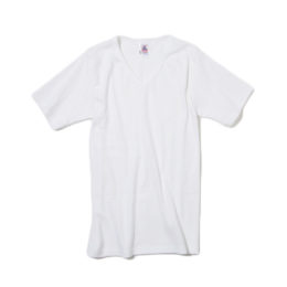 サイズ3無地Vネックショ-トスリ-ブ white・画像
