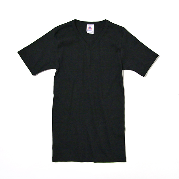 サイズ4無地Vネックショ-トスリ-ブ black・画像