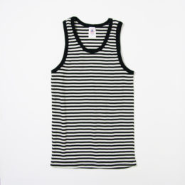 サイズ3メンズタンクトップ natural/black・画像