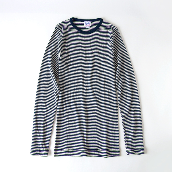 MMiller メンズクル-ネックロングスリ-ブ NAT/NVY・画像