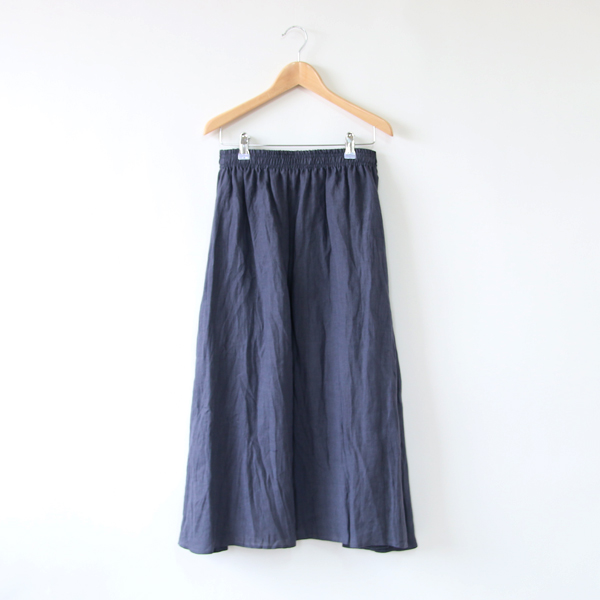 リネン スウィングスカ-ト ANTHRACITE GREY・画像