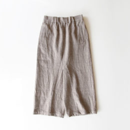 grayish mocha size: freeシェットランドウ-ルリネン ガウチョパンツ・画像