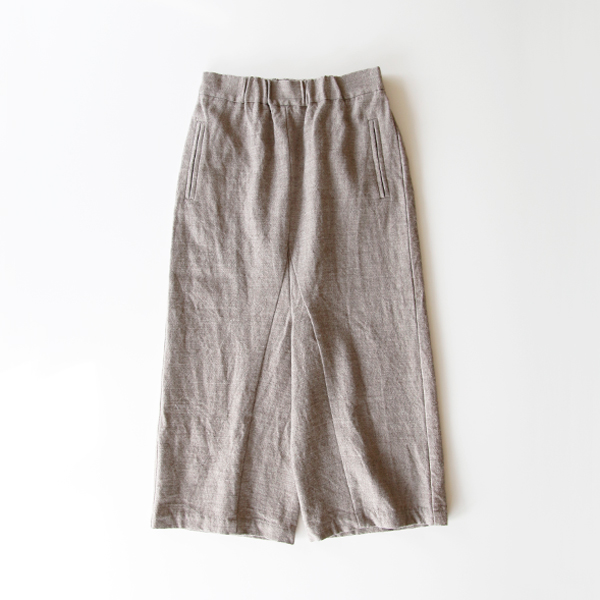 grayish mocha size: freeシェットランドウ-ルリネン ガウチョパンツ・画像
