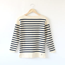 XSボ-ダ-カットソ- BREST ECRU/MARINE・画像