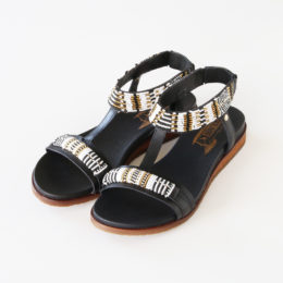 37ビ-ズサンダル 0897 BLACK・画像