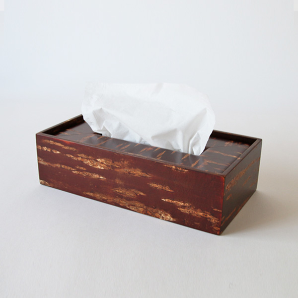無地皮素箱 ティッシュケ-ス・画像
