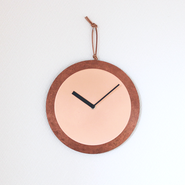 copper pinkclock（壁掛け時計）・画像