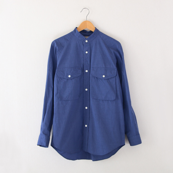 Navy Lメンズ Hairlineシャツ・画像