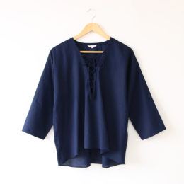 Indigo 1CottonLinenプルオ-バ-・画像