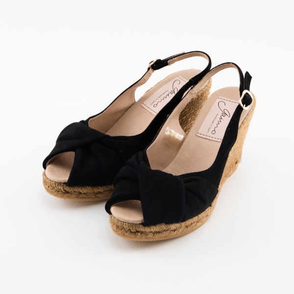 36タ-バンデザインエスパドリ-ユサンダル BLK・画像